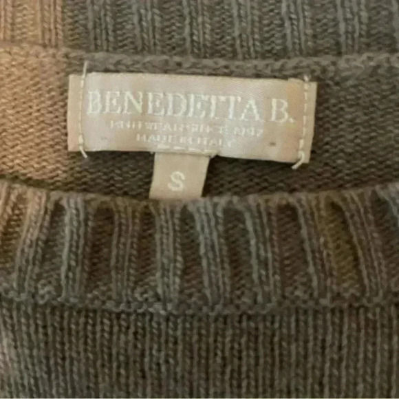 BENEDETTA B. Soft Merino Wool and Cashmere Women’s Sweater Light Brown Size S - Picture 8 of 8